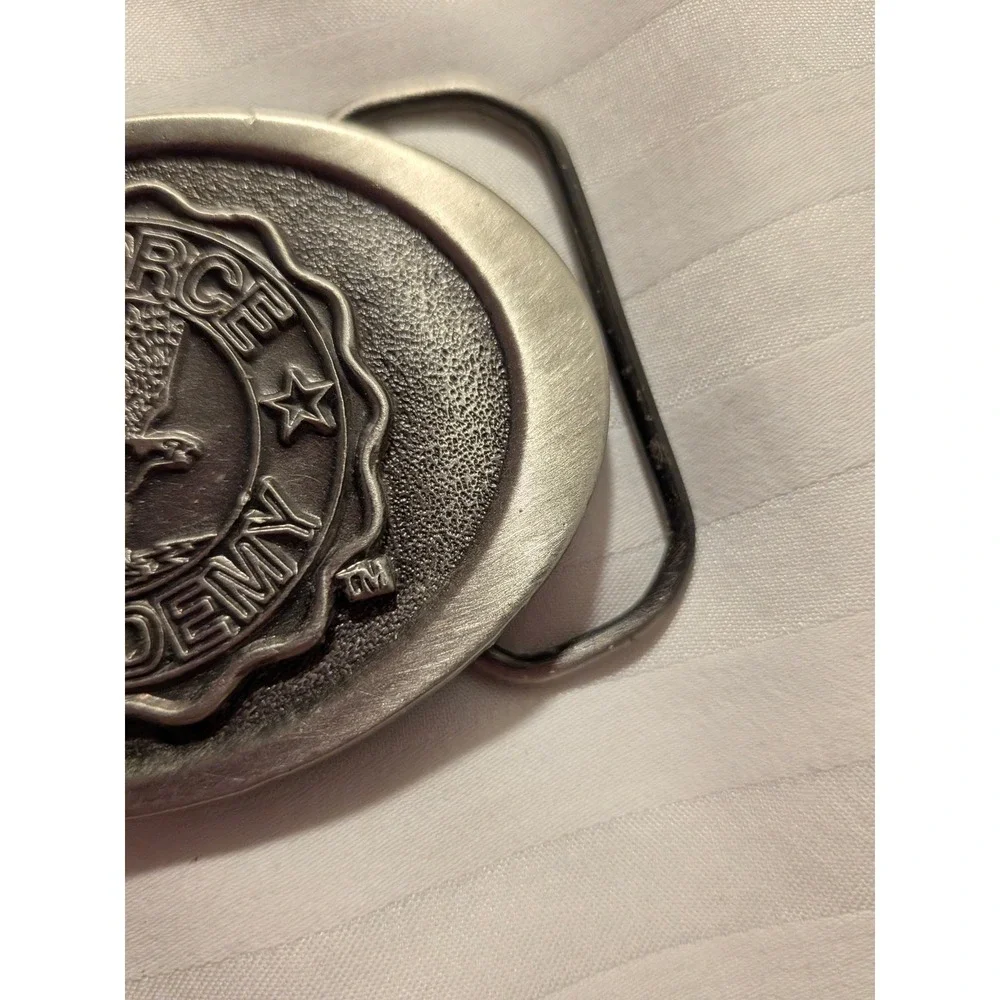 Vintage‎ GAP Belt Buckle Air Force Academy USA 90s Collegiate Pewter Oval Buckle